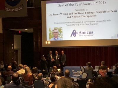 Amicus-UPenn Partnership Named ‘Deal Of The Year’ By Penn Center For Innovation